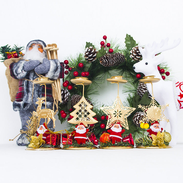 Christmas Iron Candlestick Decoration Desktop Background
