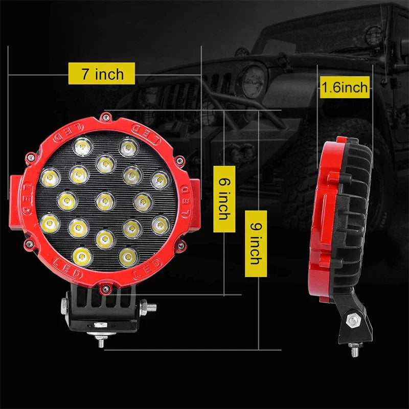 7-inch LED Light Bar 51W - 4x4 Off-Road Accessories-3