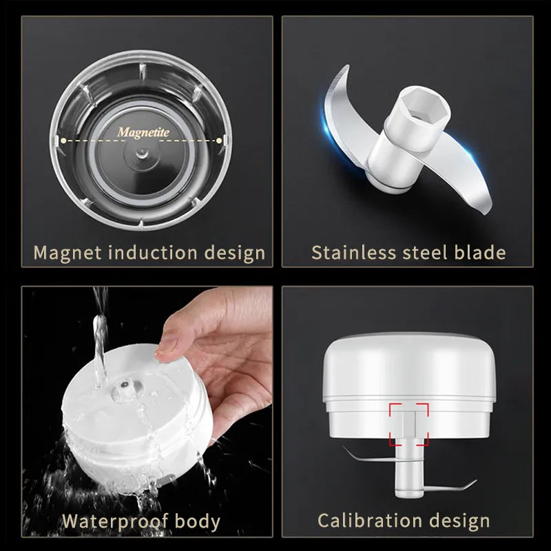 Mini Electric Meat Grinder and Garlic Crusher-2