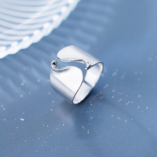 Europe And The United States New Cross Double Opening Adjustable Ring Creative Geometric Opening Ladies Ring Wholesale
