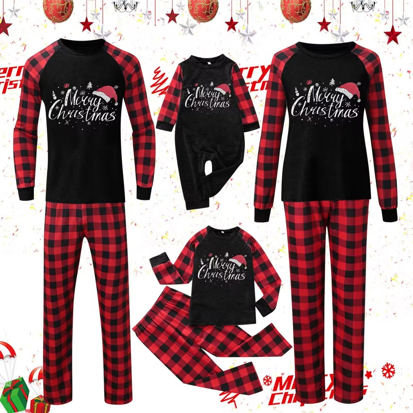Cross-border New Amazon European And American Christmas Family Clothing Family Clothing Home Clothing Pajamas Set