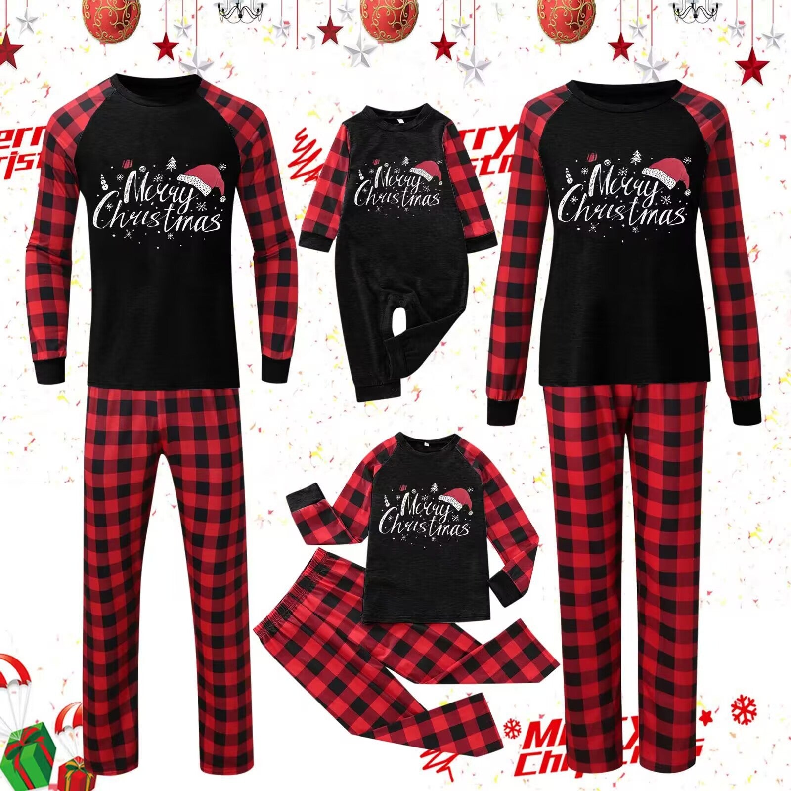 Cross-border New Amazon European And American Christmas Family Clothing Family Clothing Home Clothing Pajamas Set