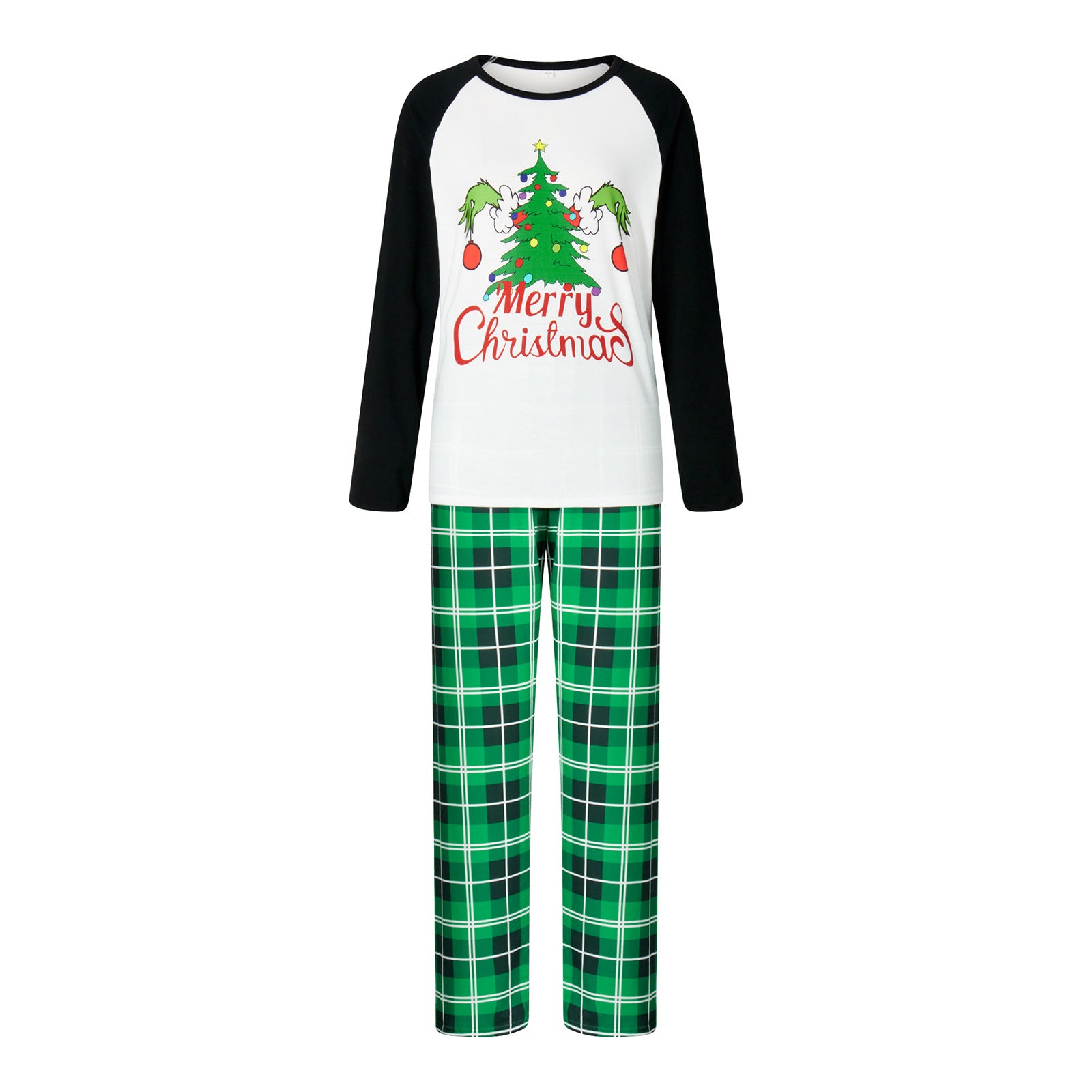 New Christmas Elk Print Long-sleeved Pajamas Suit