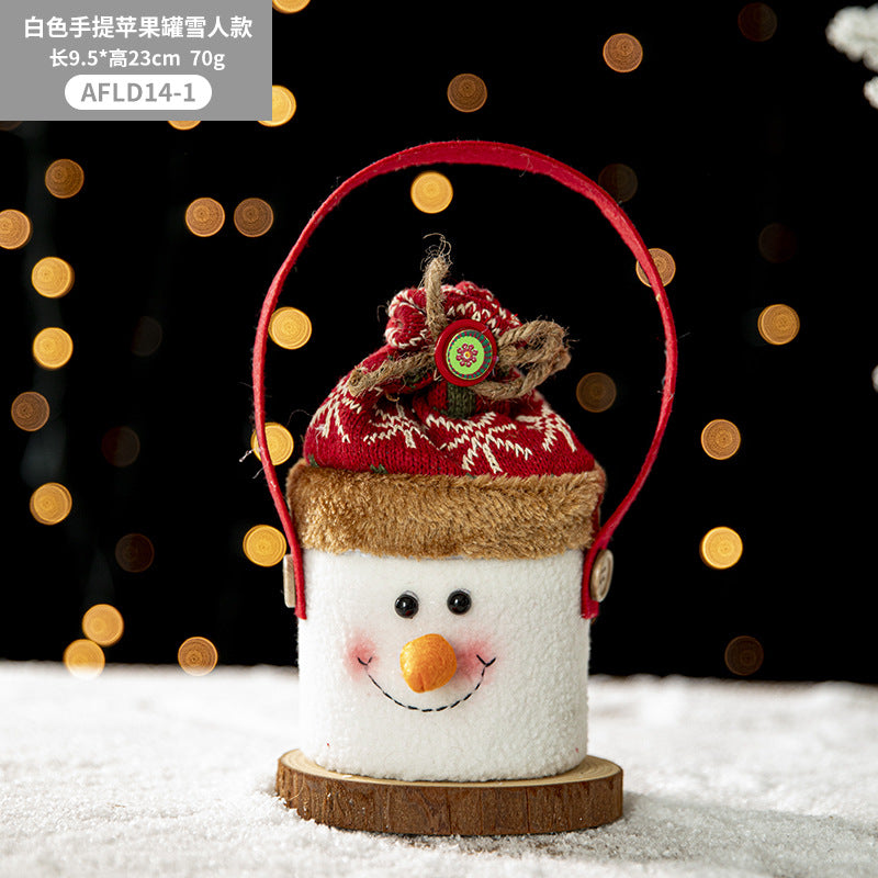 Christmas Gift Box Portable Santa Claus Elk Apple Bag Peaceful Fruit Packaging Box Christmas Eve Gift Bag