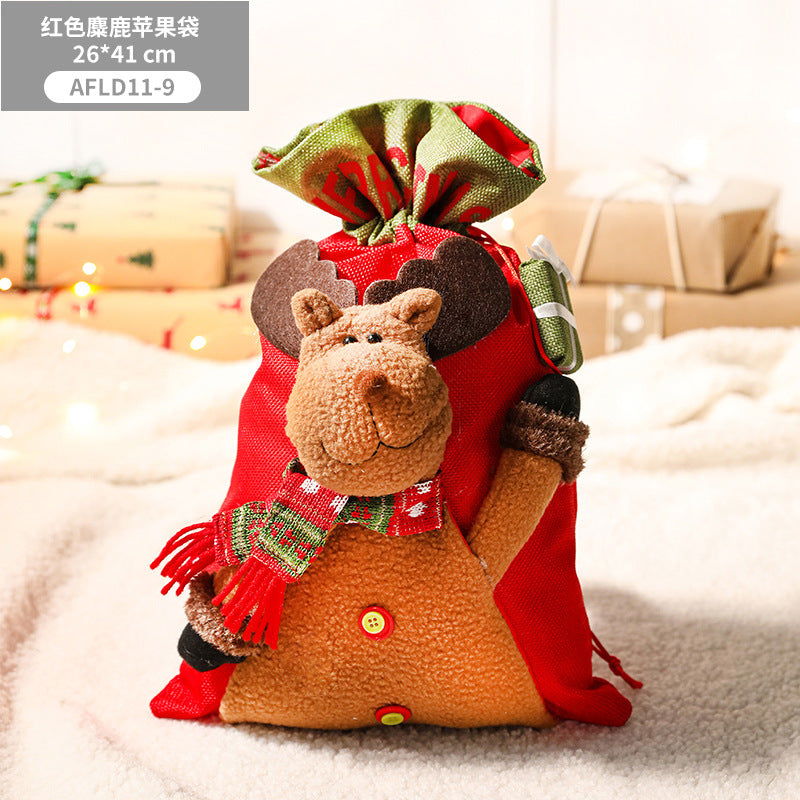 Christmas Children's Gift Bag, Small Gift, Christmas Eve Apple Packaging Box, Handbag, Creative Candy Bag, Socks