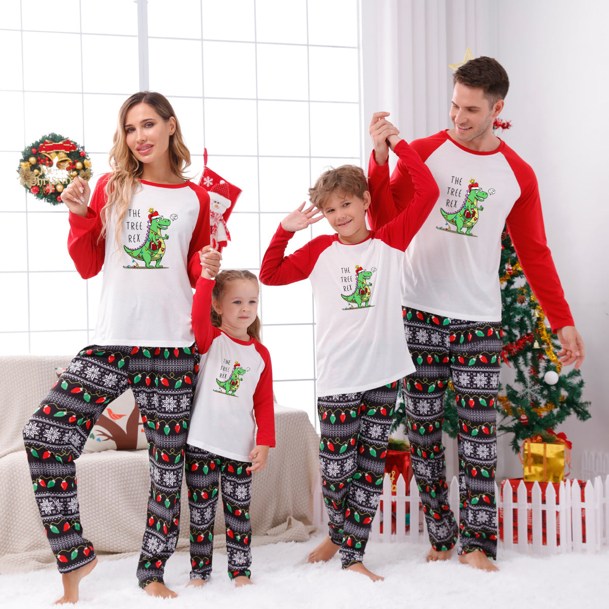 New Amazon Europe And The United States Christmas Parent-child Wear Family Wear Home Wear Pajamas Set