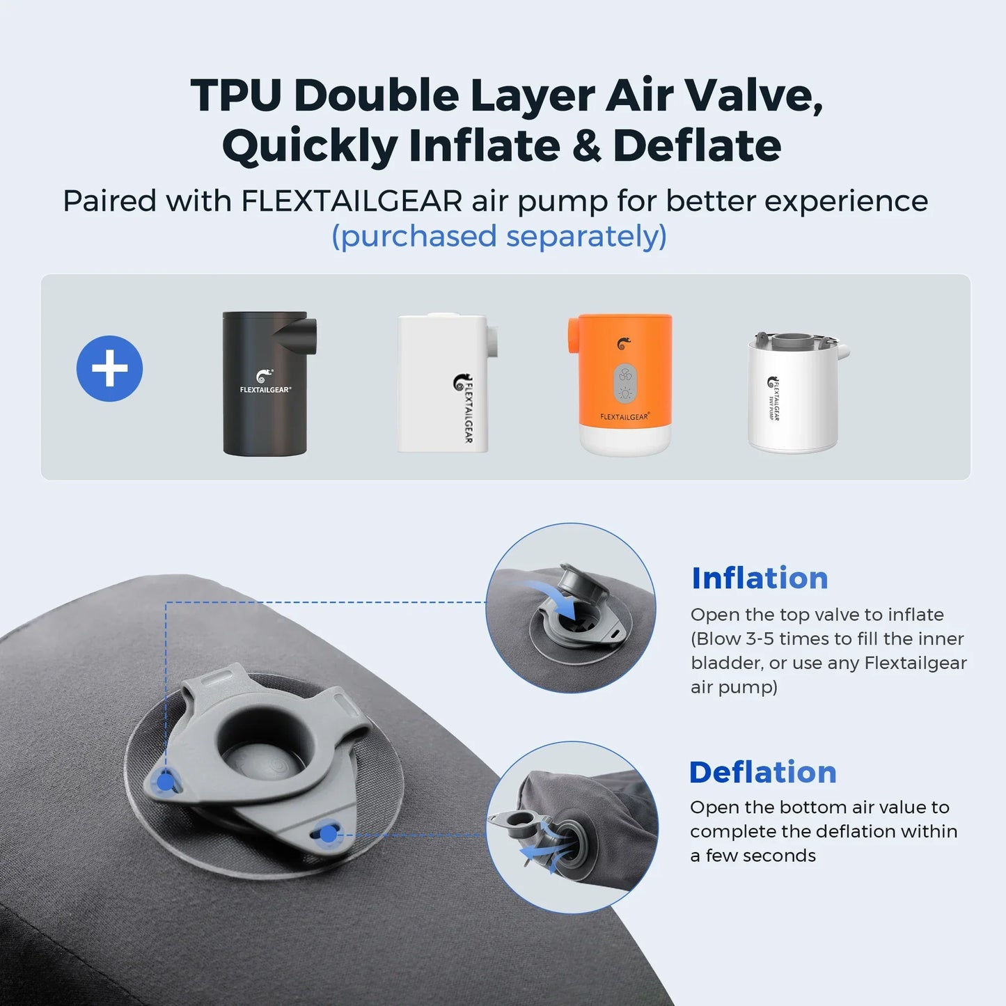 B-Shaped Inflatable Travel Pillow Dual Neck Support Gray-3