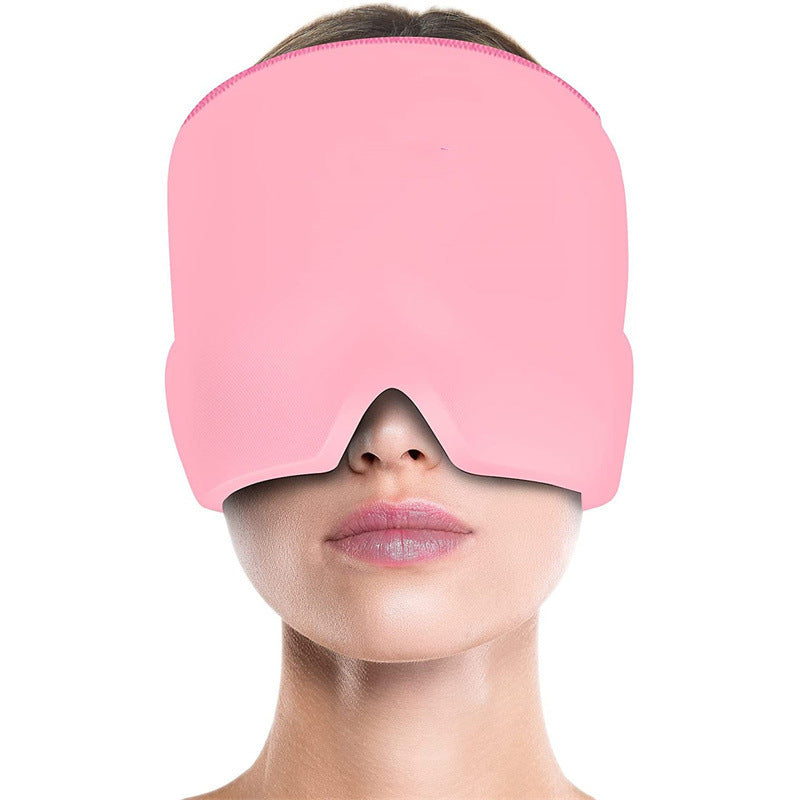 Migraine Relief Hat Cold Therapy Migraine Relief Products Comfortable Head Wrap Ice Pack Eye Mask For Puffy Eyes by SHOPEEZONE