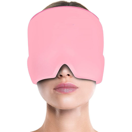 Migraine Relief Hat Cold Therapy Migraine Relief Products Comfortable Head Wrap Ice Pack Eye Mask For Puffy Eyes by SHOPEEZONE