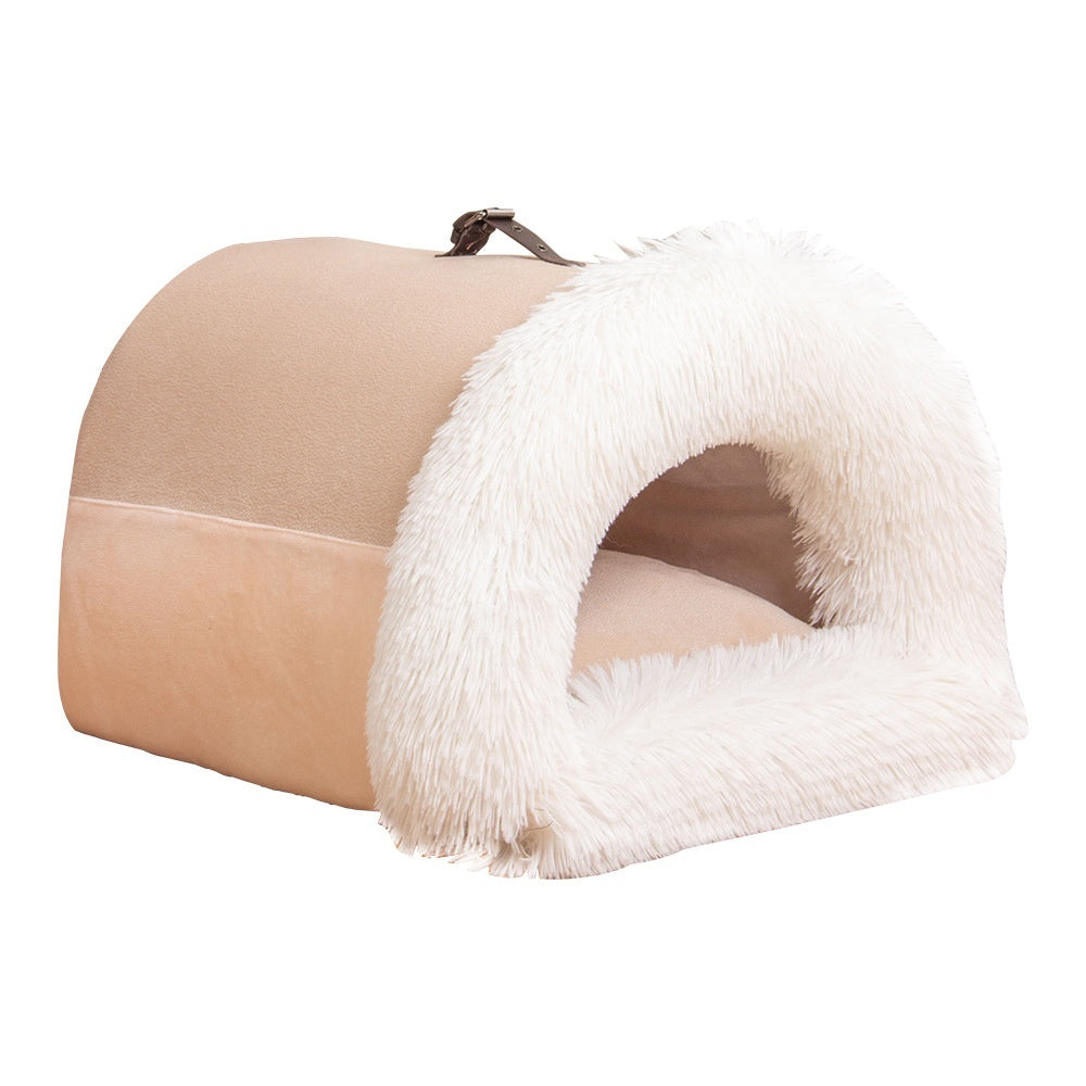 New Splice Portable Pet Nest Portable Autumn And Winter Warm Dog Nest Moisture-proof Long Fur Cat Nest Cross Border Pet Nest by SHOPEEZONE