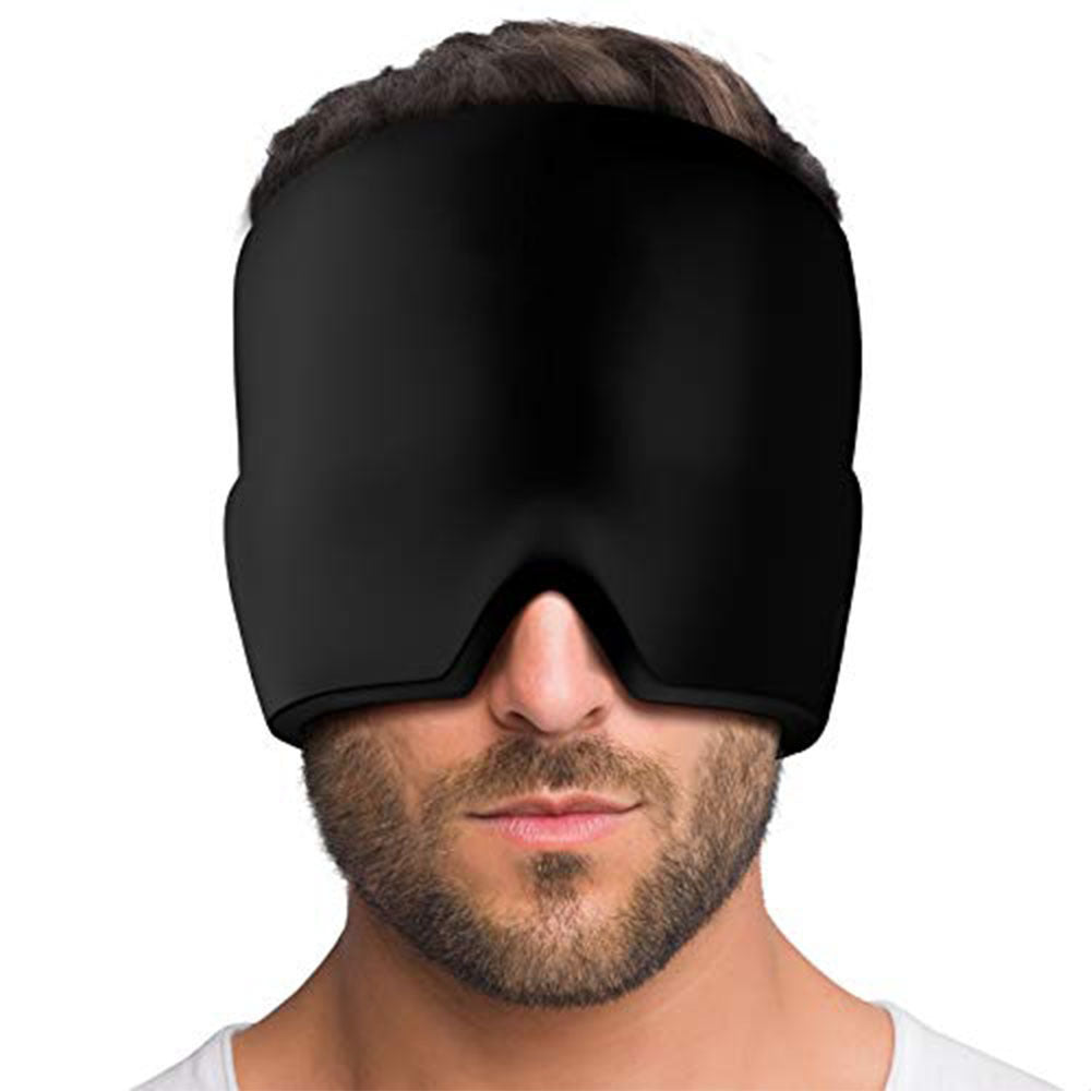 Migraine Relief Hat Cold Therapy Migraine Relief Products Comfortable Head Wrap Ice Pack Eye Mask For Puffy Eyes by SHOPEEZONE