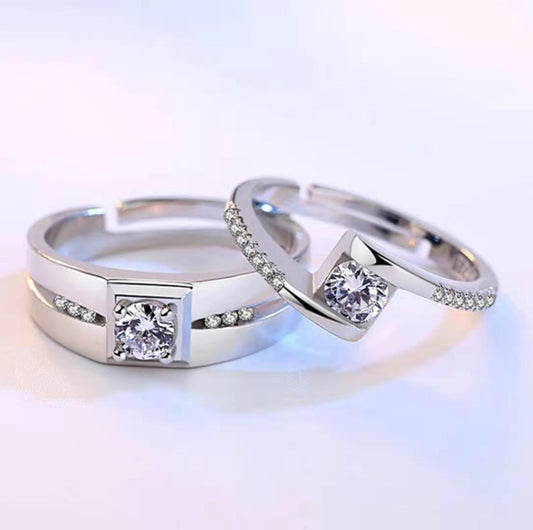 Men's And Women's Tail Rings Heart-shaped Couple Rings by SHOPEEZONE