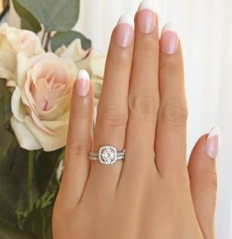 Couple Rings Wedding Engagement Rings Fashion Ladies Inlaid Diamond Rings by SHOPEEZONE