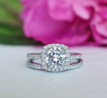 Couple Rings Wedding Engagement Rings Fashion Ladies Inlaid Diamond Rings by SHOPEEZONE