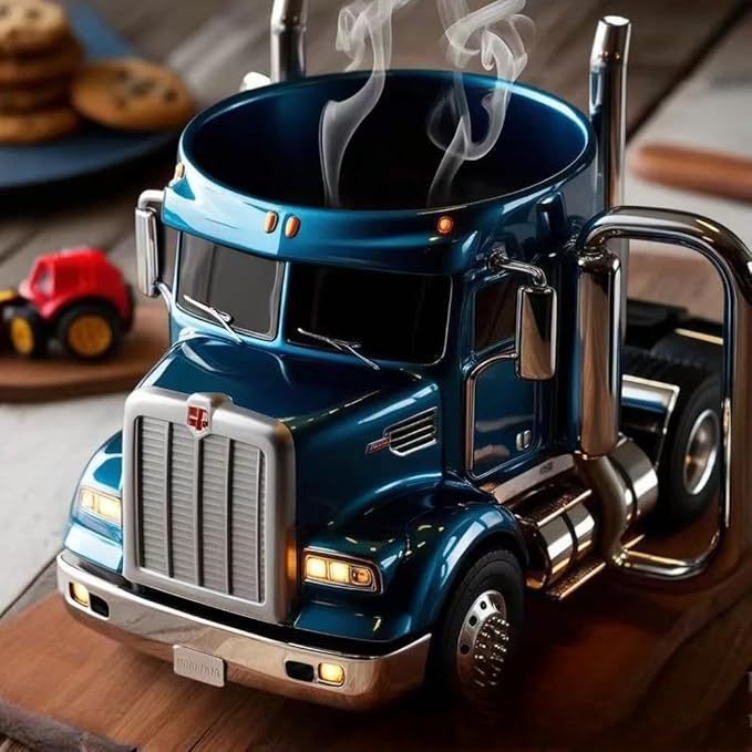 Durable Semi Truck Coffee Mug Handcrafted Family Gift Cup