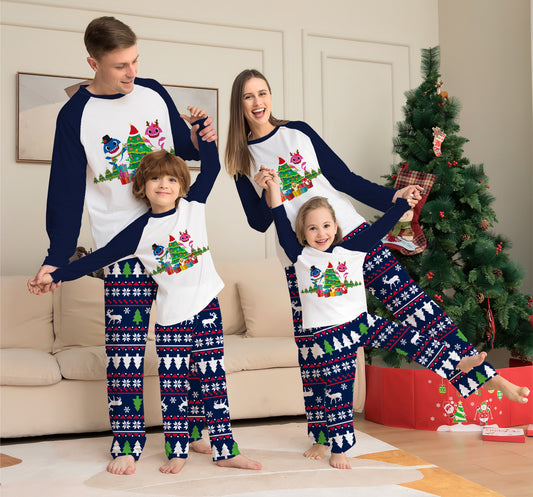 Family Matching Christmas Pajamas Set Xmas Long Sleeve Sleepwear Nightwear For Couples Kids Baby by SHOPEEZONE