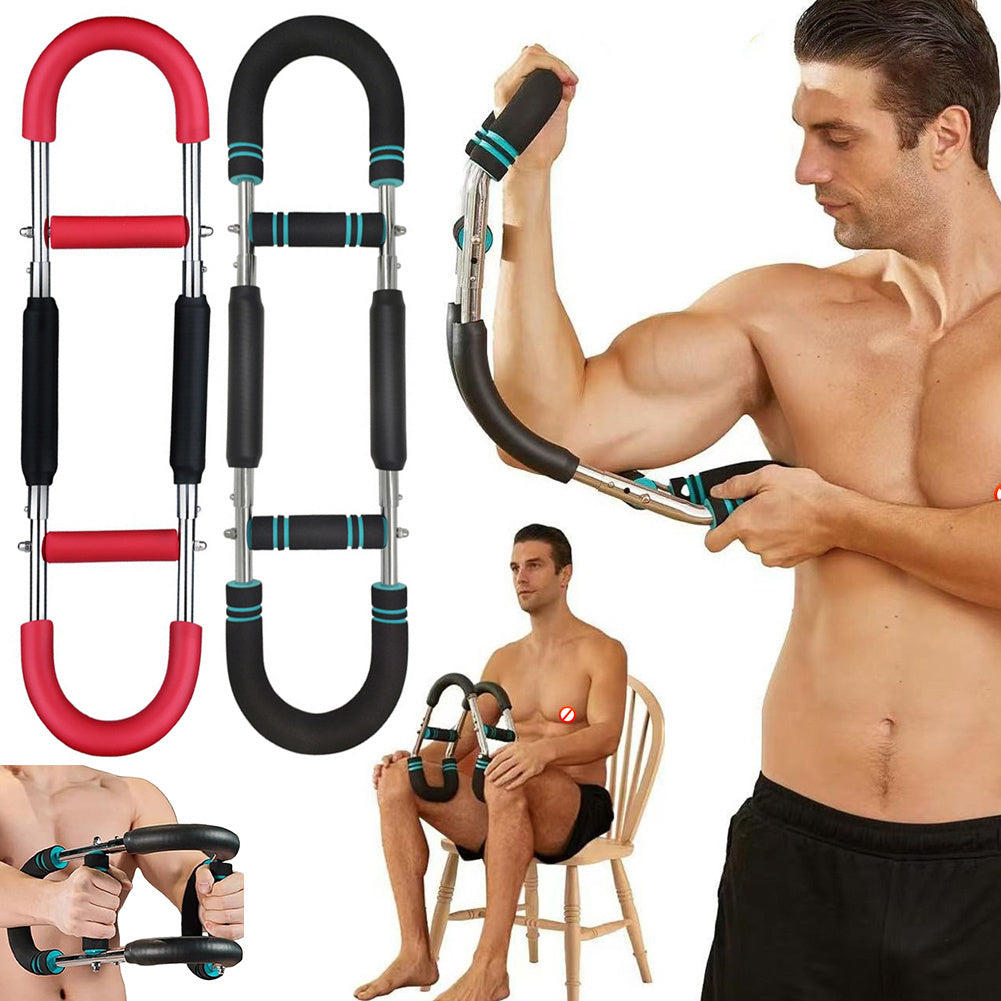 Multi-functional U-shaped Arm Strengthener Chest Trainer Adjustable Forearm Strength Exerciser Home Gym Equipment Bodybuilding by SHOPEEZONE