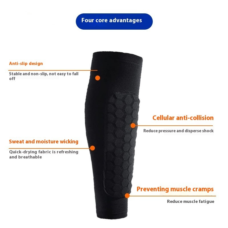 Honeycomb Shank Protection Foot Sock Non Slip For Men