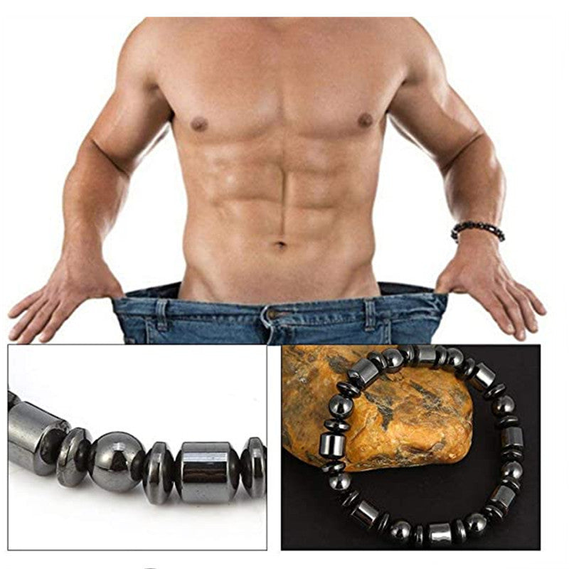Weight Loss Magnet Bracelets For Women Men Pentagram Stone Magnetic Therapy Bracelets Pain Relief Slimming Health Jewelry by SHOPEEZONE