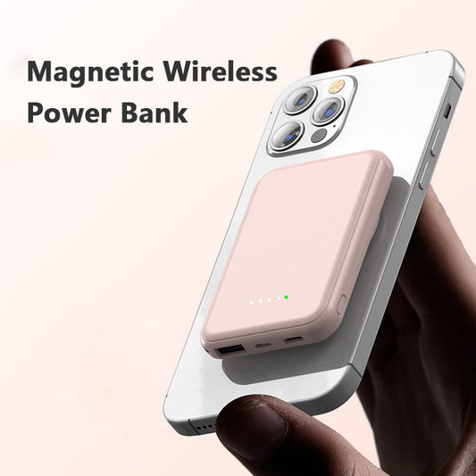 Mini Fast Charging Magnetic Wireless Power Bank 5000 MAh Portable by SHOPEEZONE
