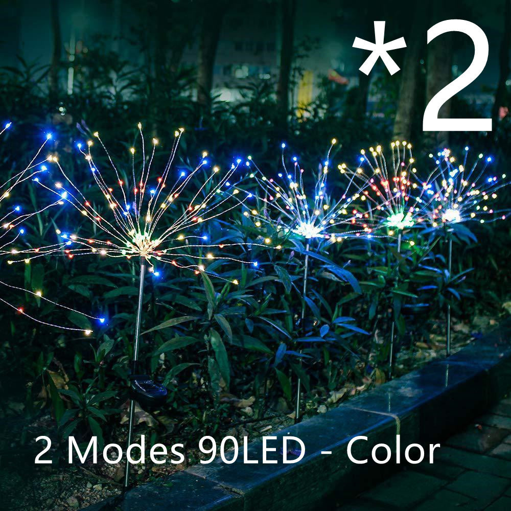 New Ground Plug Solar Fireworks Light LED Light String Copper Wire Outdoor Garden Decoration Star Lights Christmas Lights by ShopeSmartly