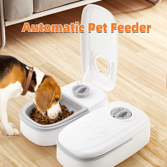 Automatic Pet Feeder Smart Food Dispenser For Cats Dogs Timer Stainless Steel Bowl Auto Dog Cat Pet Feeding Pets Supplies by SHOPEEZONE