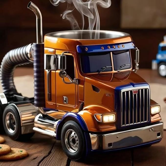 Durable Semi Truck Coffee Mug Handcrafted Family Gift Cup
