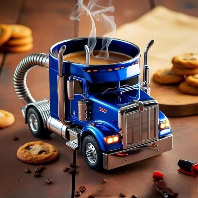 Durable Semi Truck Coffee Mug Handcrafted Family Gift Cup