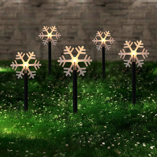 Christmas Snowflake Garden Lights Snowflake Lights Outdoor Waterproof Christmas Decor Ground Lights Lawn Night Light by SHOPEEZONE
