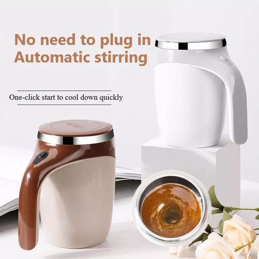 Rechargeable Model Automatic Stirring Cup Coffee Cup High Value Electric Stirring Cup Lazy Milkshake Rotating Magnetic Water Cup by SHOPEEZONE