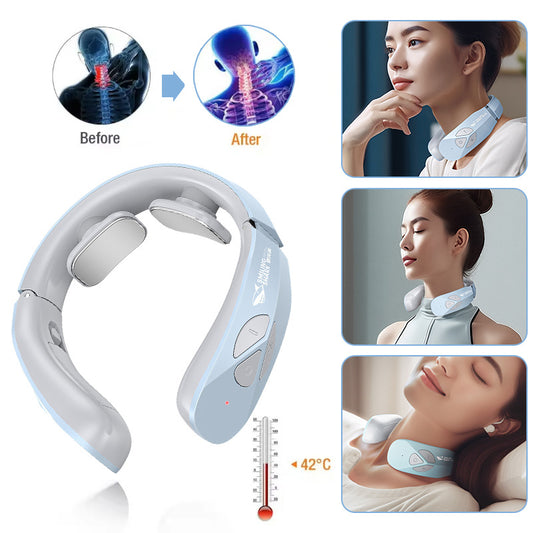 Rechargeable Neck Massager With EMS Pulse Cervical Therapy