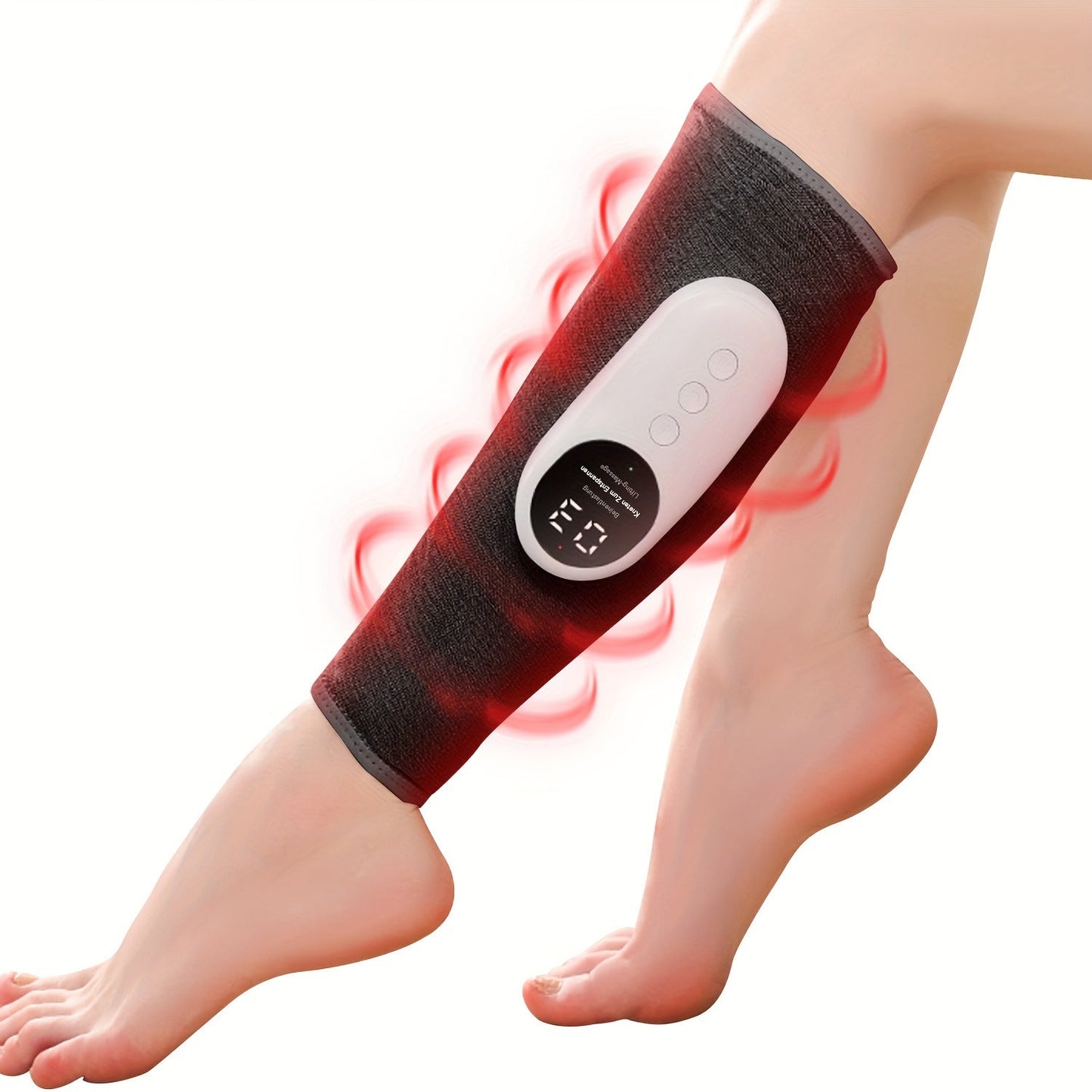 Luxurious Leg Massager with Heat, Compression, and Vibration(Black)-3