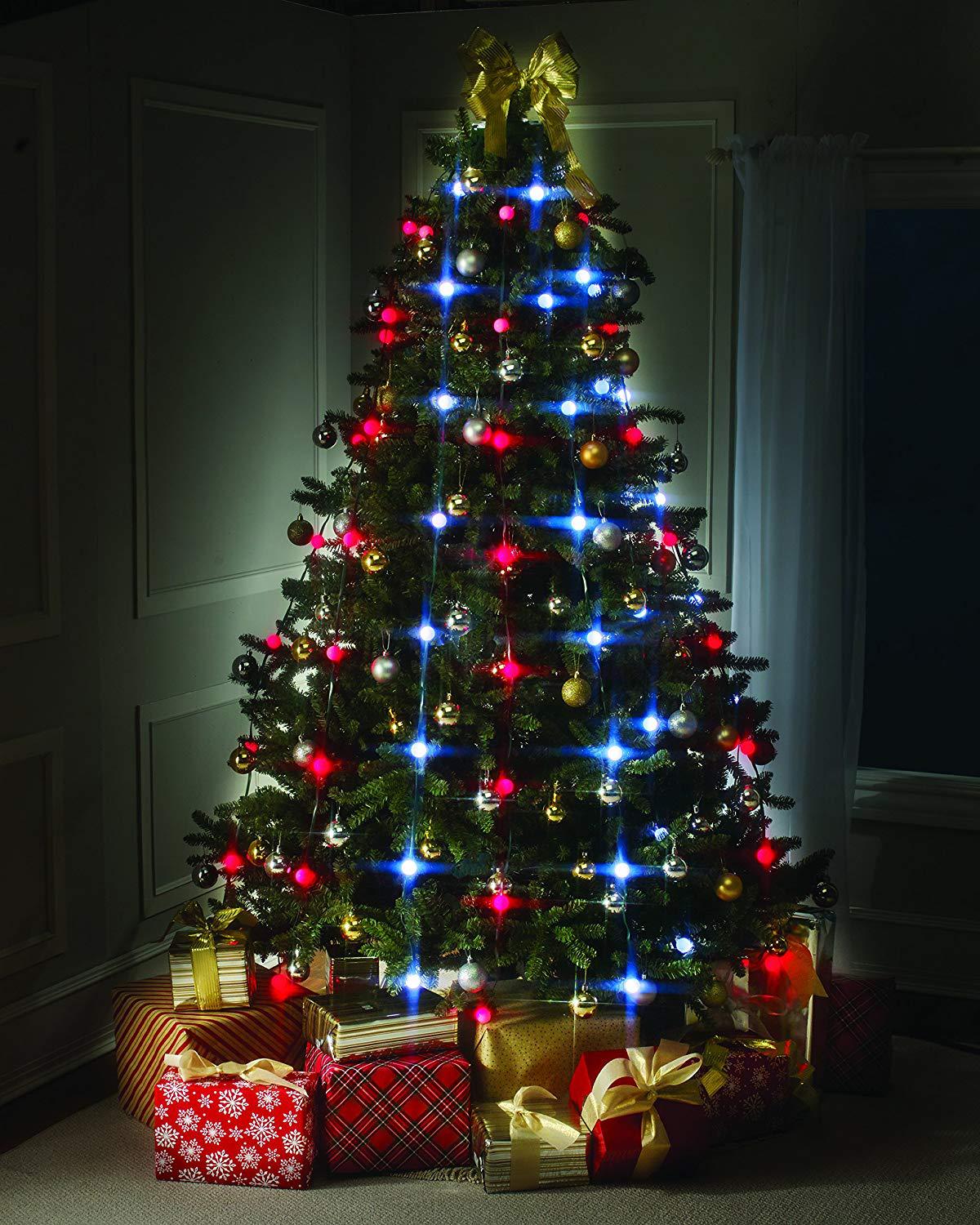 64 and 48 Light Dazzler Shower Tree Light Show of Christmas Tree
