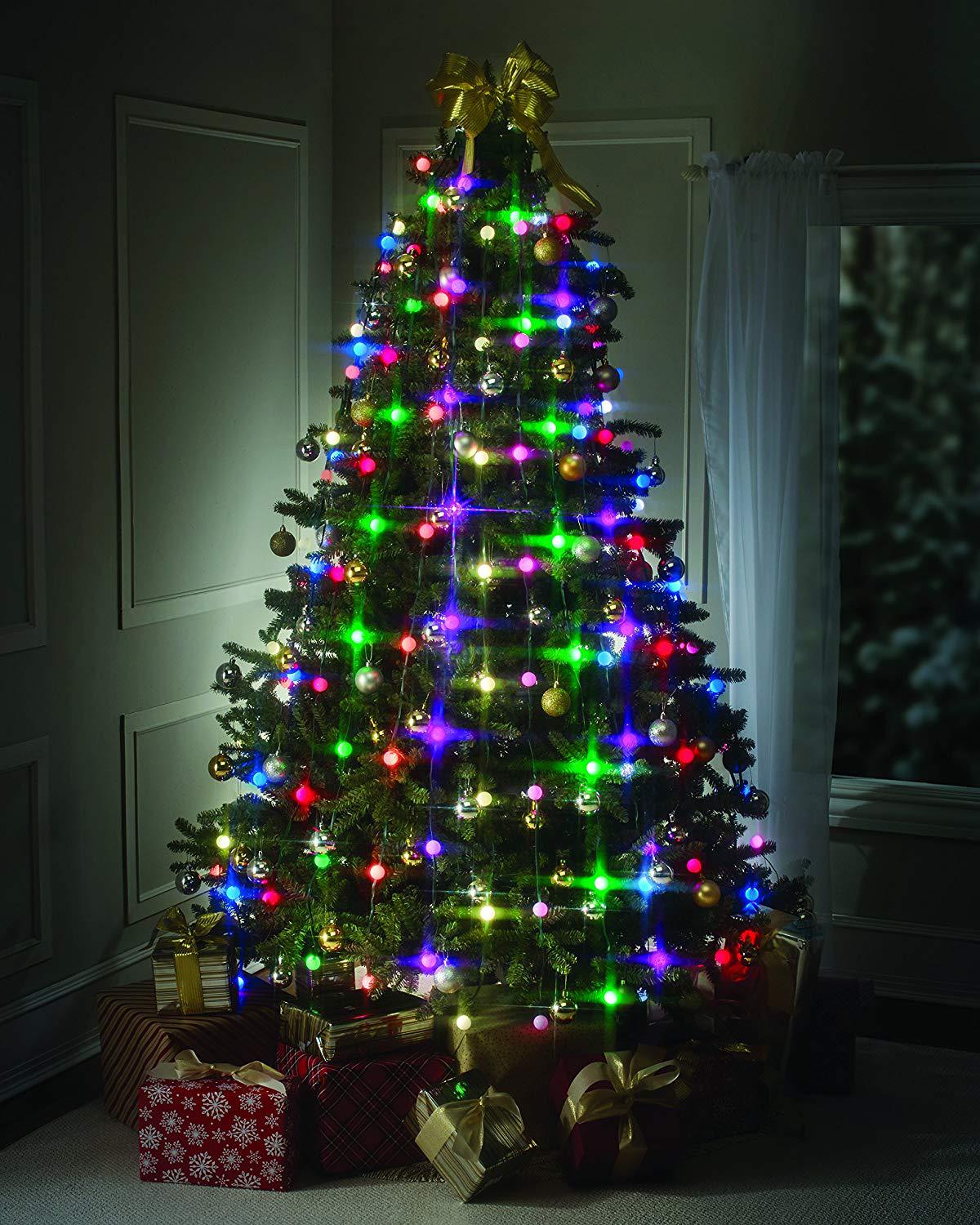 64 and 48 Light Dazzler Shower Tree Light Show of Christmas Tree