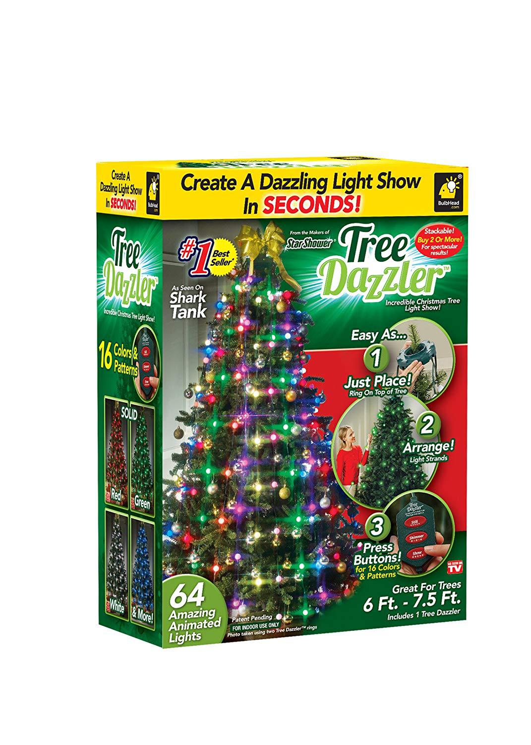 64 and 48 Light Dazzler Shower Tree Light Show of Christmas Tree