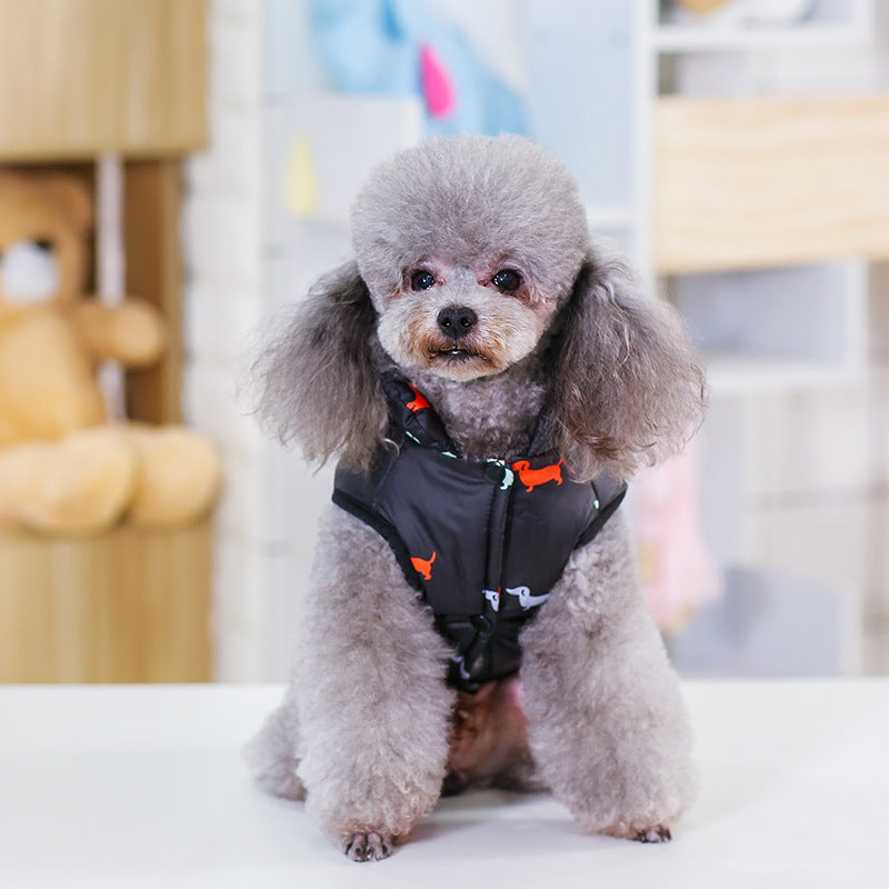 Cotton Casual Dog Vest for Dogs: Black, Dark Blue, S-XXL