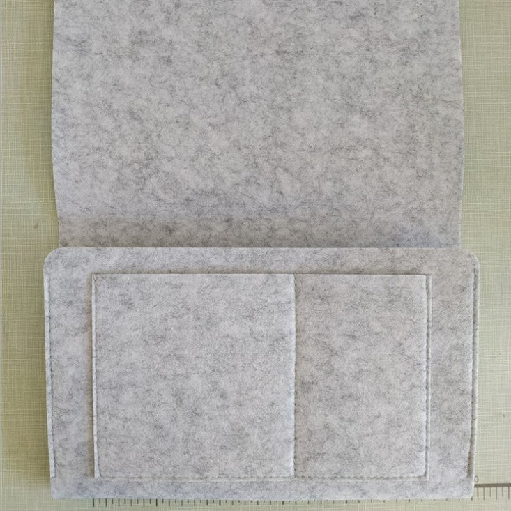 Luxe Bed Storage Bag With Pocket Felt Bedside Organizer