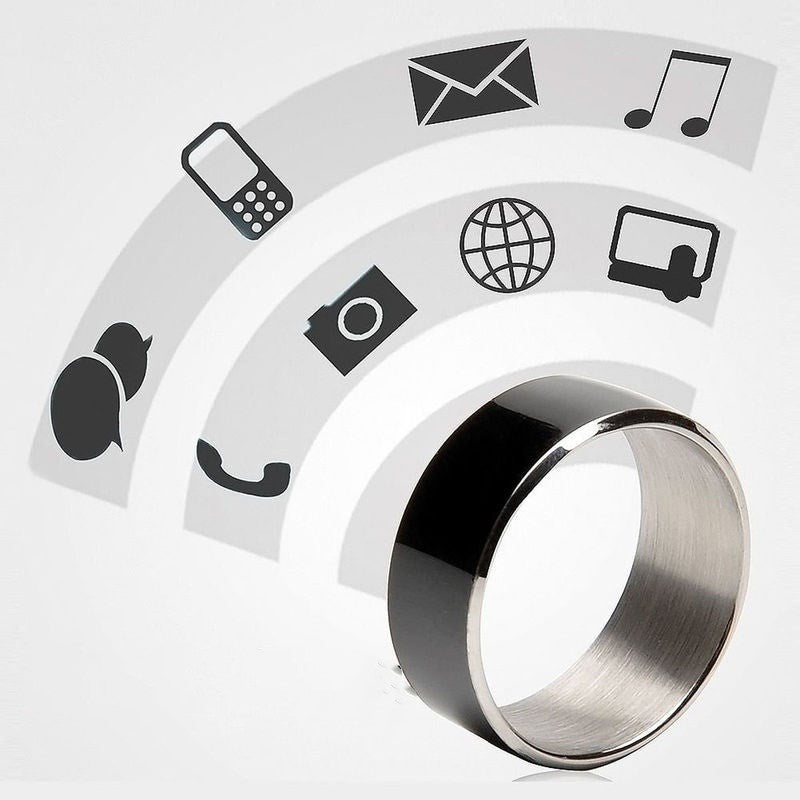 NFC Smart Ring Waterproof Unisex Stainless Steel 8mm