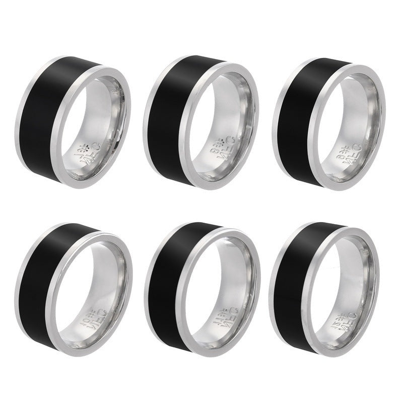 NFC Smart Ring Waterproof Unisex Stainless Steel 8mm