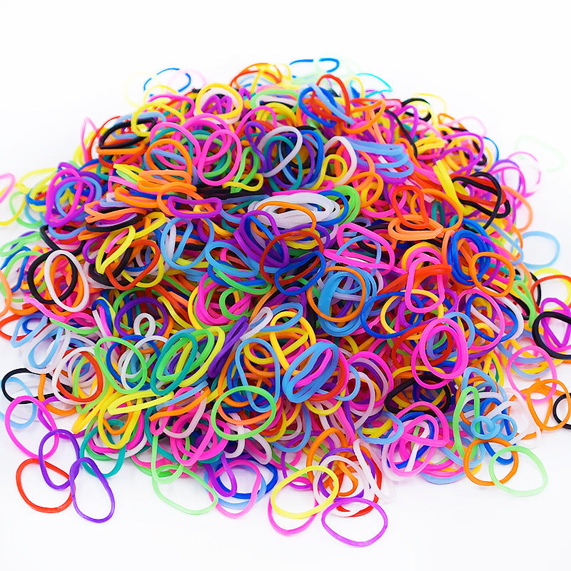 Rainbow Ordinary Solid Color Rubber Band Handmade DIY 300 Rubber Band