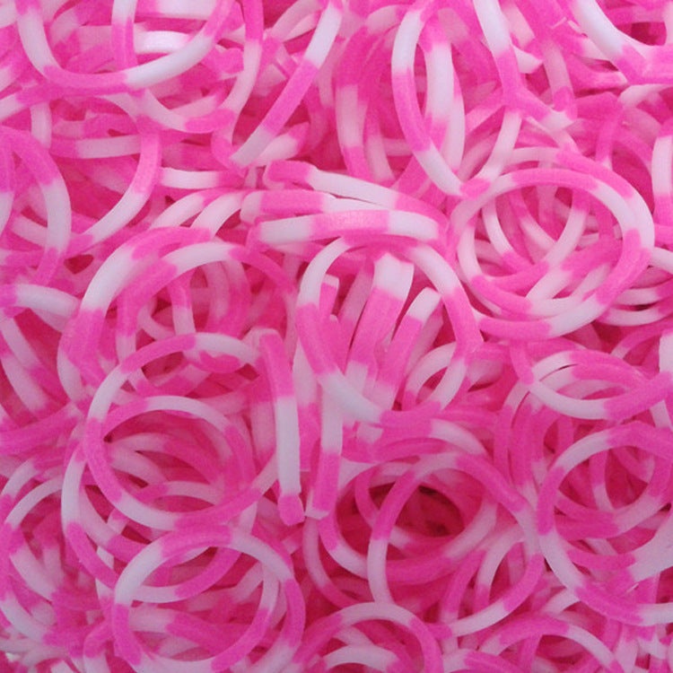 Rainbow Ordinary Solid Color Rubber Band Handmade DIY 300 Rubber Band