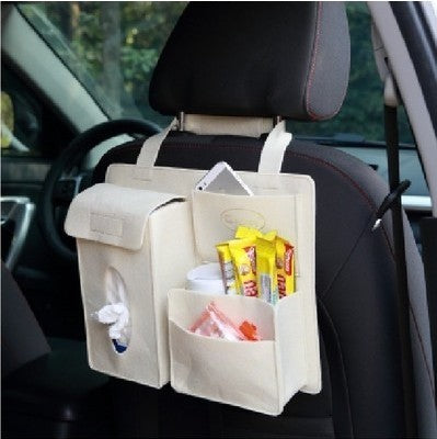 Luxe Bed Storage Bag With Pocket Felt Bedside Organizer