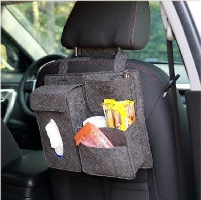 Luxe Bed Storage Bag With Pocket Felt Bedside Organizer