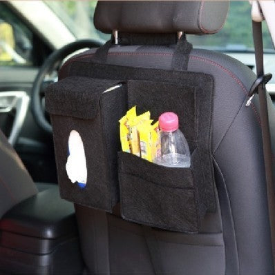 Luxe Bed Storage Bag With Pocket Felt Bedside Organizer