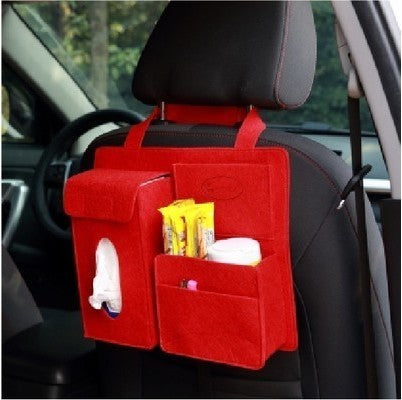 Luxe Bed Storage Bag With Pocket Felt Bedside Organizer