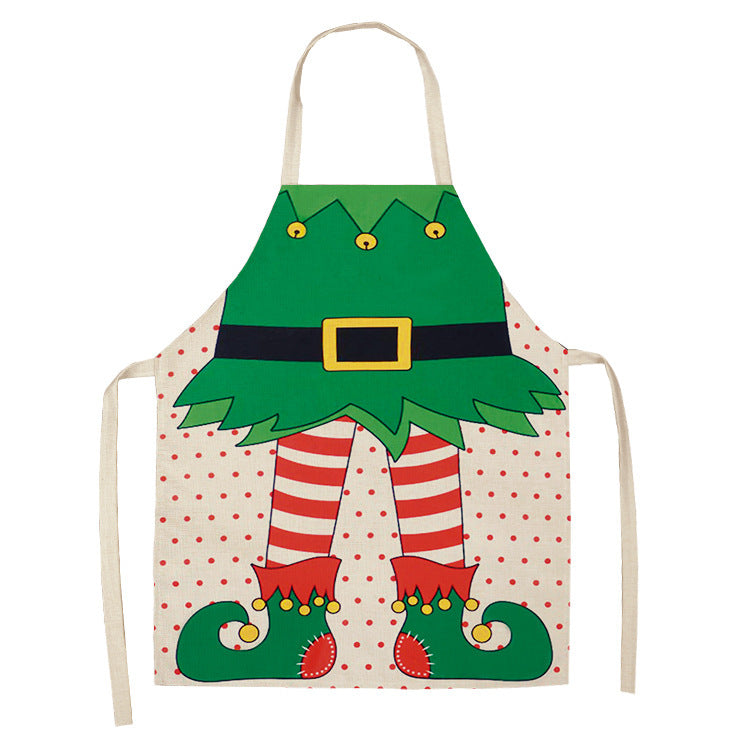 Christmas Apron Custom Logo Anime Cartoon Kitchen Home Apron Linen Polyester  New Apron