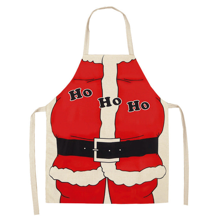 Christmas Apron Custom Logo Anime Cartoon Kitchen Home Apron Linen Polyester  New Apron