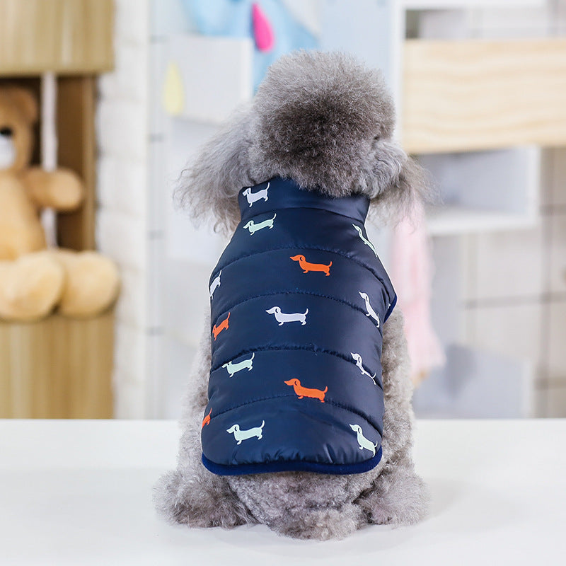 Cotton Casual Dog Vest for Dogs: Black, Dark Blue, S-XXL