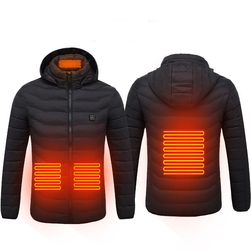 USB Heated Jacket Coat For Men Winter Thermal Warmth