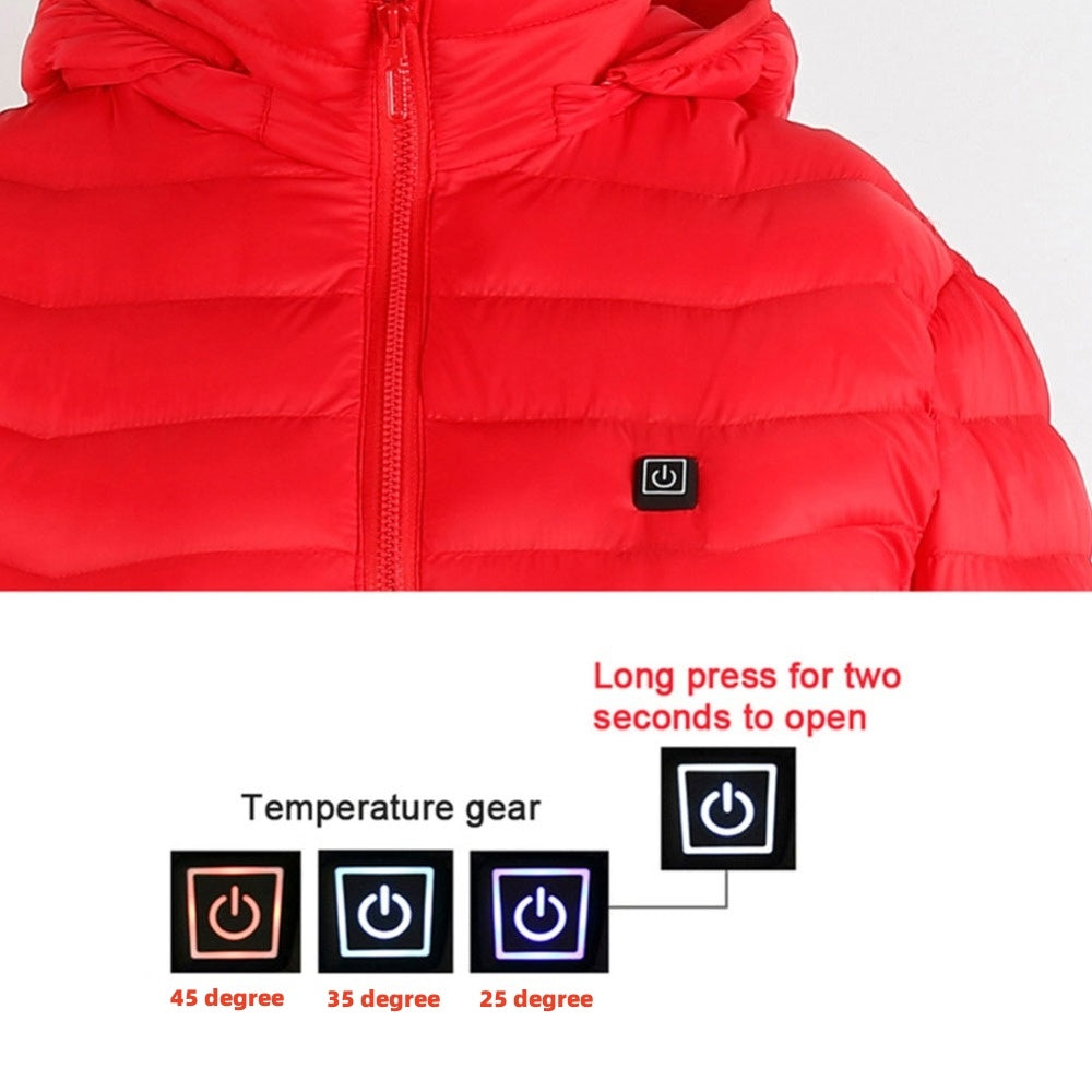 USB Heated Jacket Coat For Men Winter Thermal Warmth
